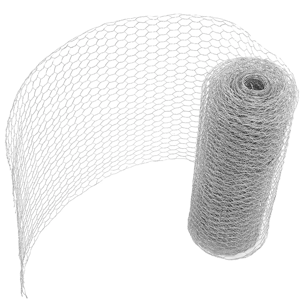

0.4m x 5m Poultry Fence Chicken Wire Mesh Netting Hexagonal Iron Garden Fence Yard Netting 0.6mm 16 Holes Durable Multi-use