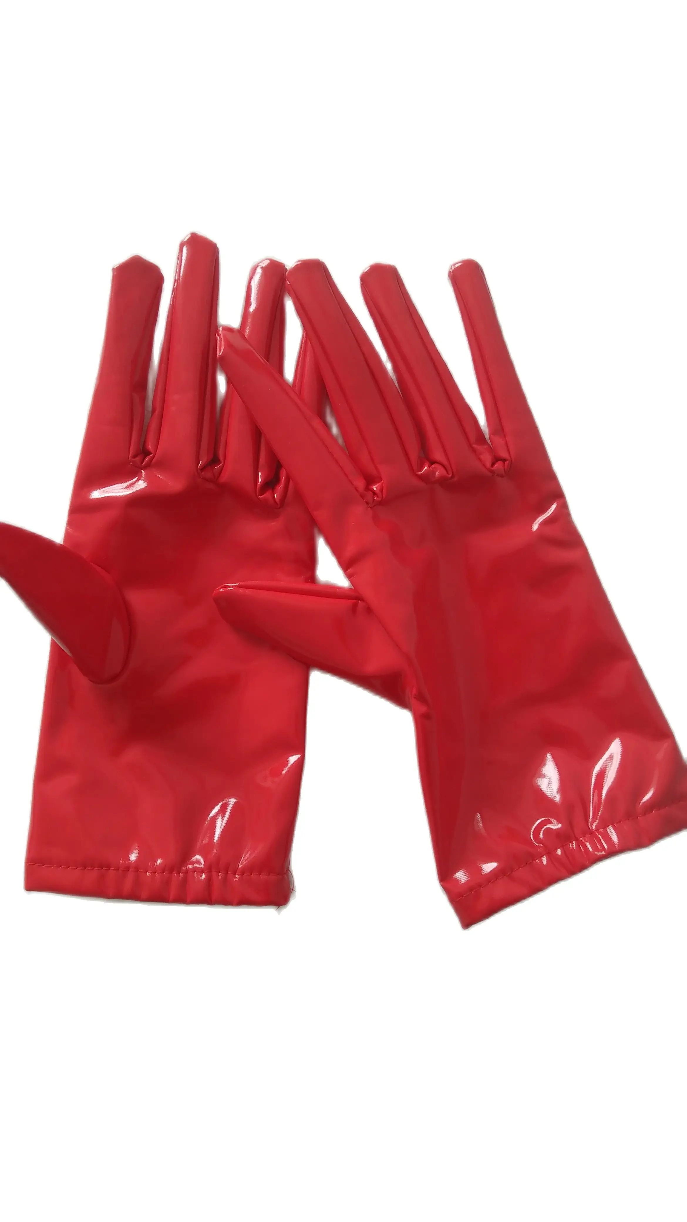 Halloween Cosplay PVC Faux Leather short Glove Halloween Costume Gloves Cosplay Accessories