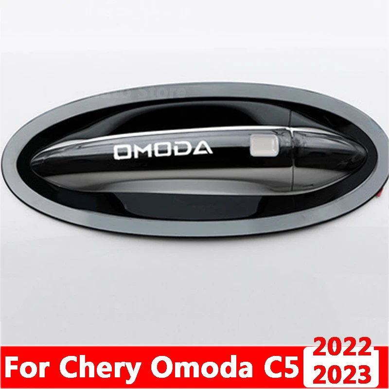 For Chery Omoda 5 C5 2022 2023 Car Door Handle Protective Bowl Cover Door Handle Outer Bowl Stainless Steel Accessories Cover