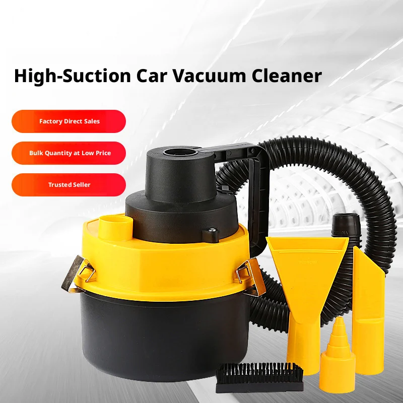 5500Pa Wet & Dry Car Vacuum Cleaner, Portable 12V High Suction Auto Vacuum with Cigarette Lighter Plug for Car Interior Cleaning