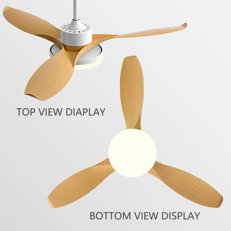 Imagem -03 - Polegada Lâmina Abs dc 35w Ventilador de Teto Motor Cobre Puro com 60w Suporte Luz Led Controle Remoto Ventos Fortes Ventiladores Elétricos 52