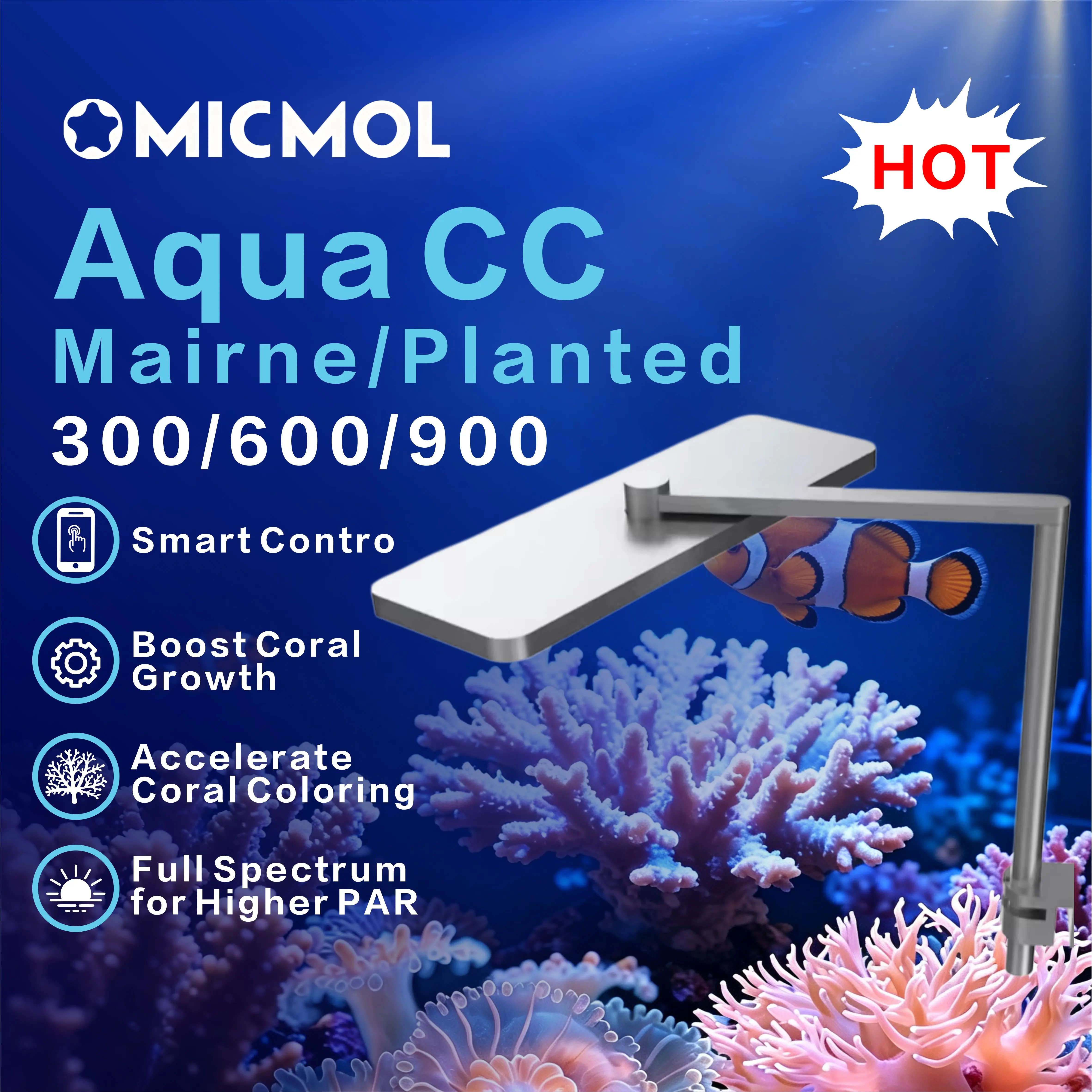 Aqua Marine Tank - MicMol Aqua CC Tam Spektrumlu Klipsli