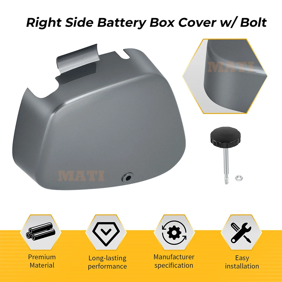 M MATI Right Side Battery Box Cover w/ Bolt For Honda CT90 CT110 C70M CA100 CA102 CA105 CT200 1963-1986 83600-102-000CB