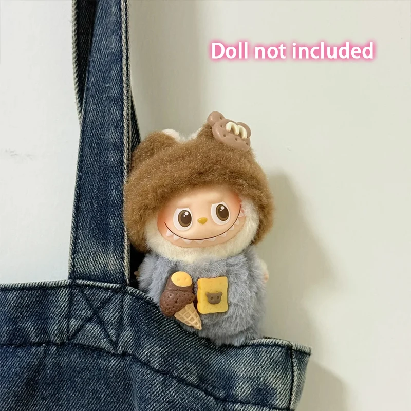 Ubranka dla Labubu 4.0 Pin For Love Series, kombinezon z kapturem, akcesoria do mini lalki Labubu V4