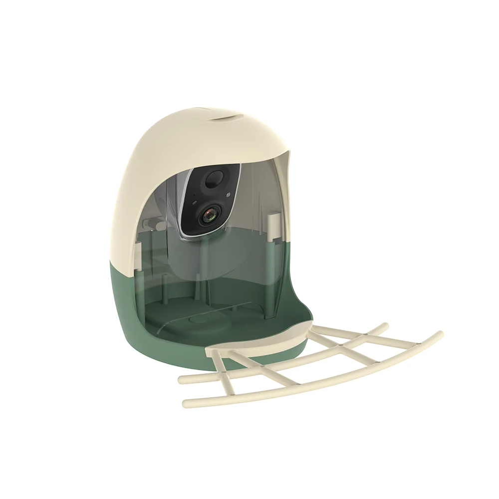 

Intelligent Solar Powered AI Recognition Bird Feeder Low-Power Waterproof 2K AHD Solid Plastic Eco-Friendly Pet Bowls Feeders