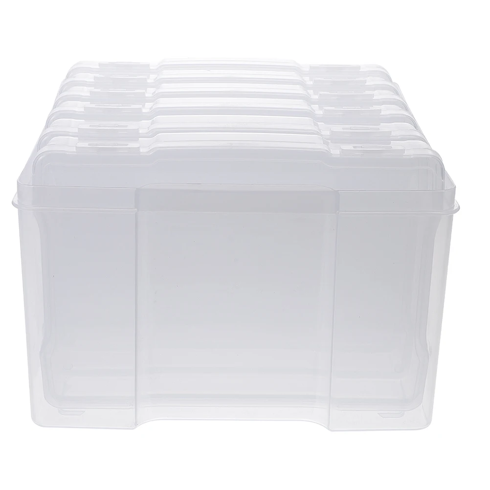 

1Set Photo Storage Box Multi-Functional Transparent Card Organizer Card Case for Photos Cards Desktop Organizer
