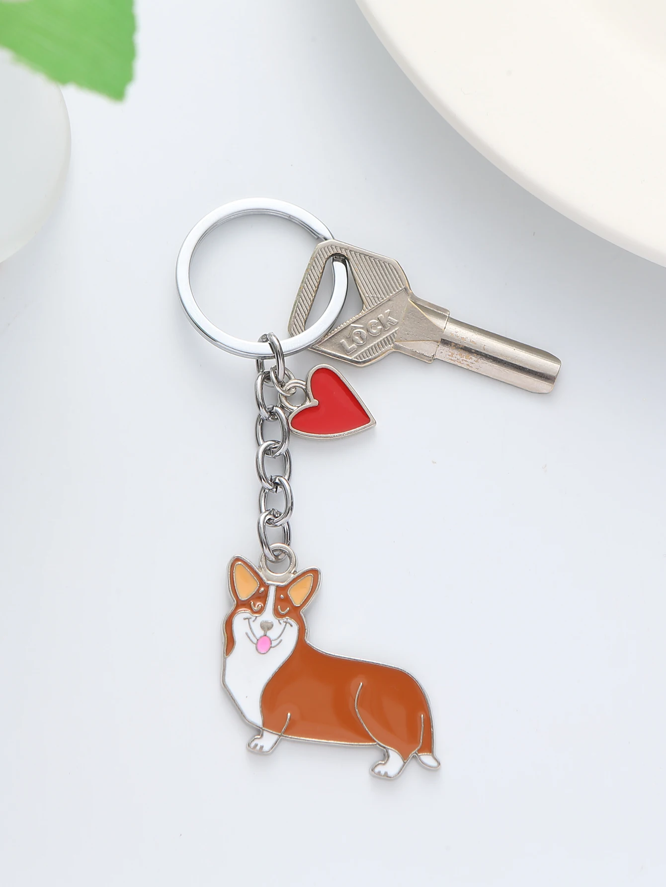 NEW Cute Corgi And Sausage Dog Key Chain For Women Handbag Pendant Keychain Key Ring Man Car Key Holder Charm Jewelry GIFTS