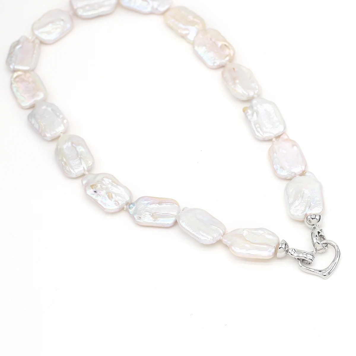 Natural Freshwater Pearl Necklace Baroque Square Exquisite Accessories Women Personality Necklace Girls Wedding Party Jewelry