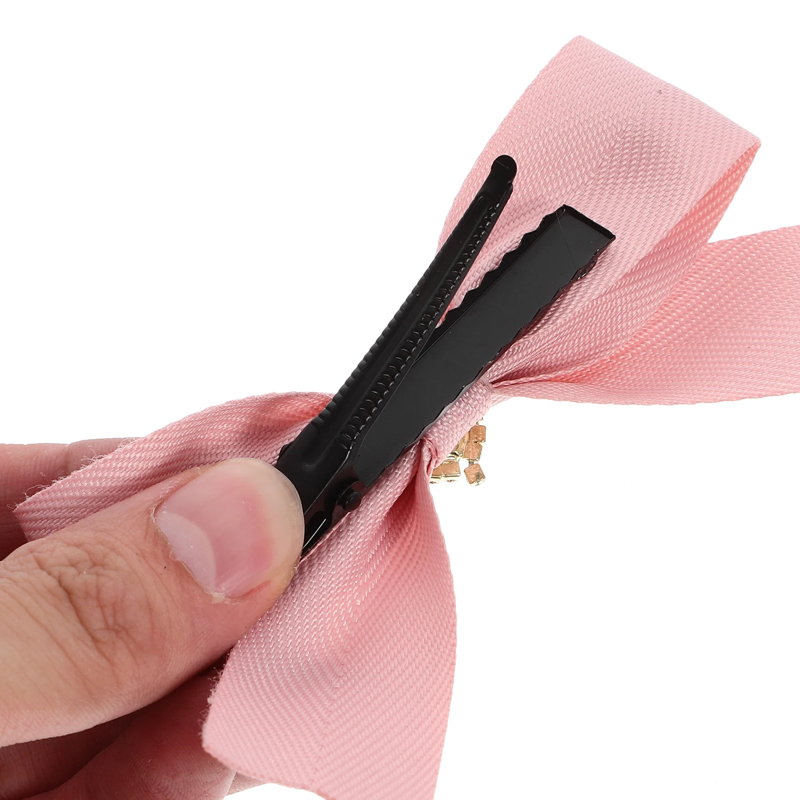 

Cute Bowknot Hair Clips for Women Girls Pink Rhinestones Barrettes Spring Fashion Accessories Long Lasting Use Good Grip Easy to