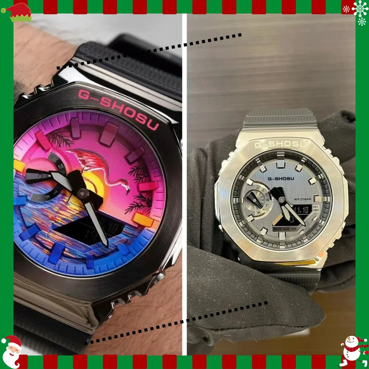 Reloj Deportivo Digital Unisex A211 Store GM con Esfera Grande, Pantalla LED Dual, Hora Mundial, Serie Oak