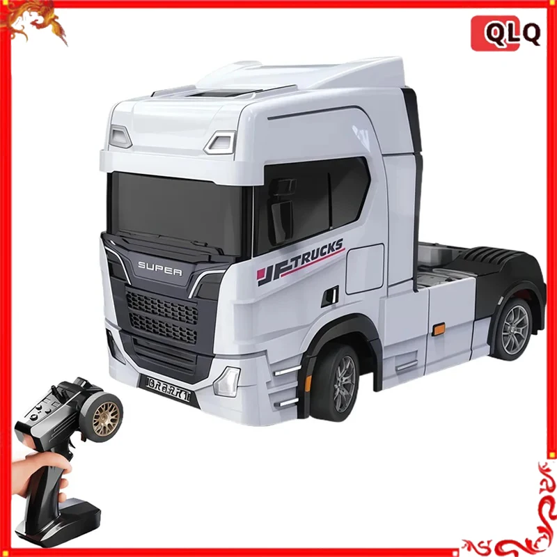 

Радиоуправляемый тягач, легкосплавный дрейфующий автомобиль, настольная игрушка со светом и звуком, масштаб 1/33, инженерный прицеп для детей 14+ лет