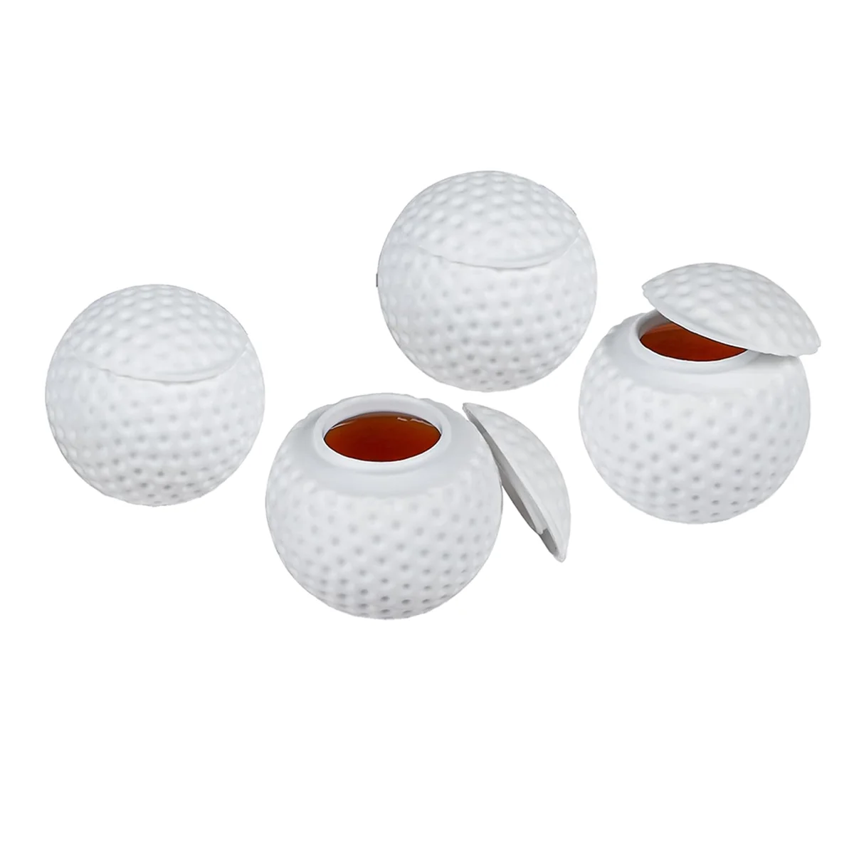 

ABXD Golf Ball Shot Glasses Set, 3 Pack 1.5oz Silicone Drinkware with Lids, Perfect Golf-Themed Gifts for Men