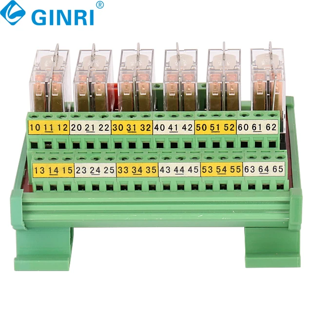 โมดูลรีเลย์ JR-6L2 24v 6 ช่องสัญญาณ แบบหน้าสัมผัส 2NO 2NC
