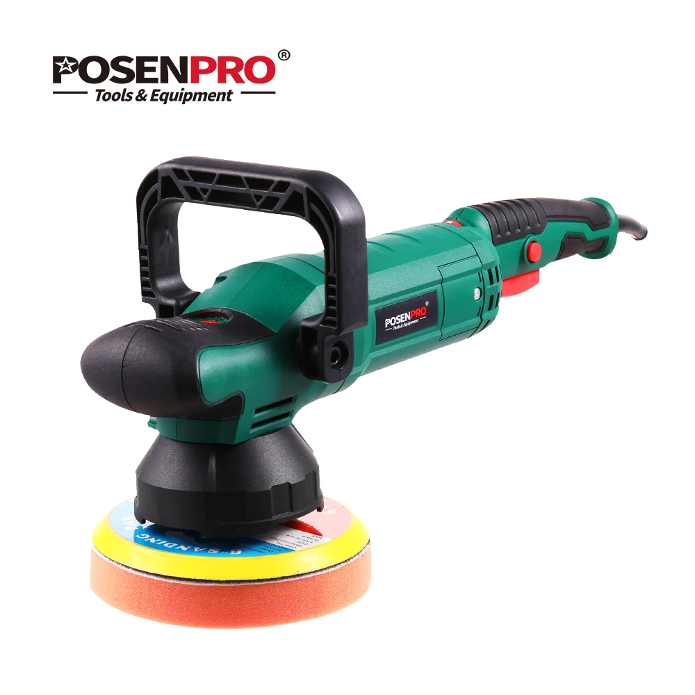 POSENPRO 900W Car Polisher Variable Speed 6 Inch Electric Dual Action Shock and Polishing Pad Polisher Cleaner Machine