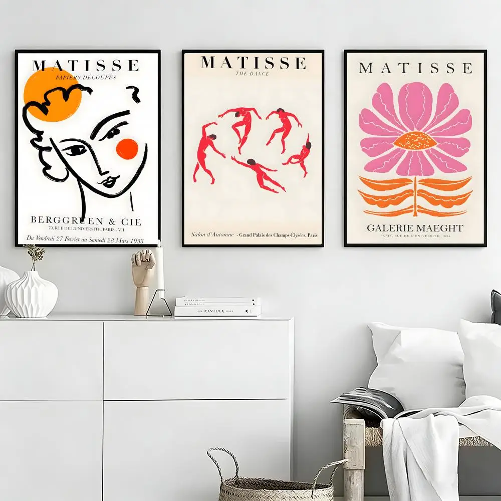 artist  H-Henri Matissee Poster Self-adhesive Art Waterproof Paper Sticker Coffee House Bar Room Wall Decor