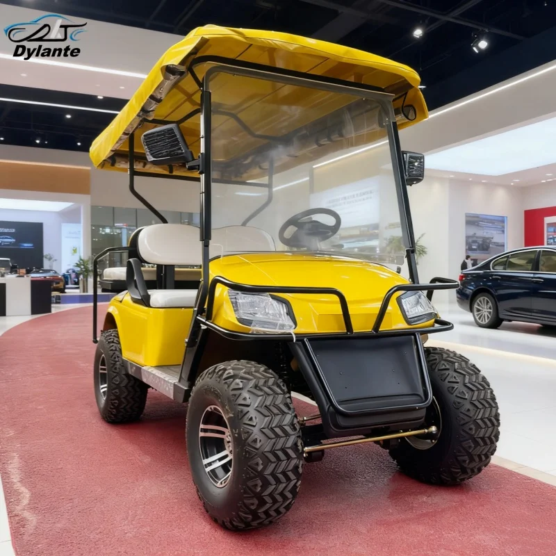 2025 تصميم ذكي عربة جولف كهربائية بطارية ليثيوم عربات التي تجرها الدواب سكوتر كهربائي 5KW 7KW نظام التيار المتناوب MacPherson تعليق