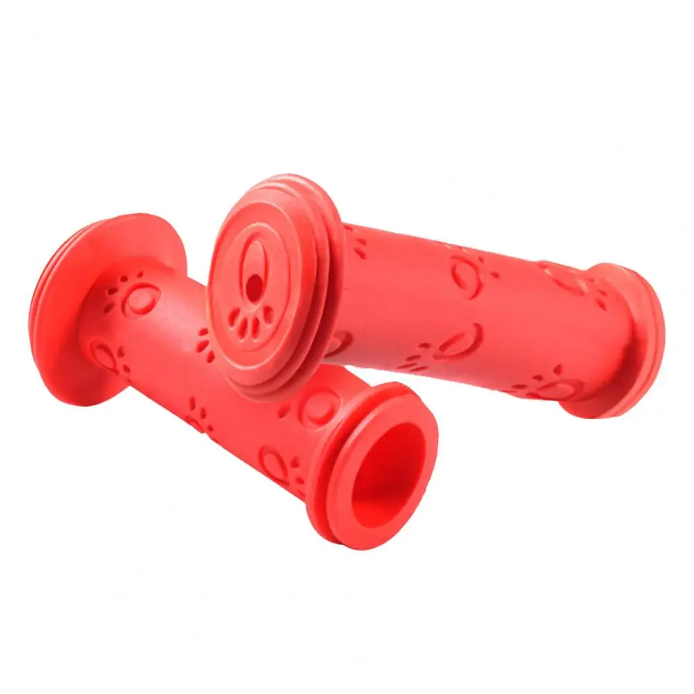 Bicycle Grips 1 Pair TPR Kid Bike Grip Anti Skid Wear-resistant Shock Absorbing Scooter Grip for Kid Bicycle Parts