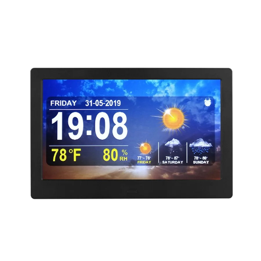 New 7 Inch Wifi Weather Forecast Smart Clock Elderly Medicine Reminder Electronic Clock Electronic Cloud Photo Frame