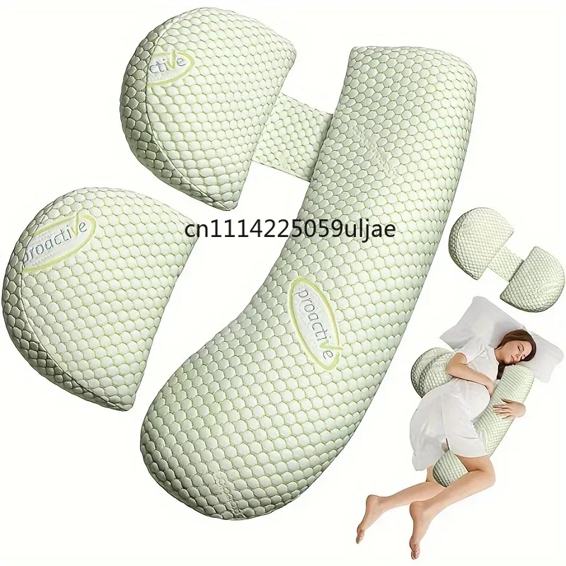 Pregnant Women's Pillow to Protect the Waist Side Sleeping Pillow to Support the Abdomen H Shaped Sleeping Side Pillow Cushion