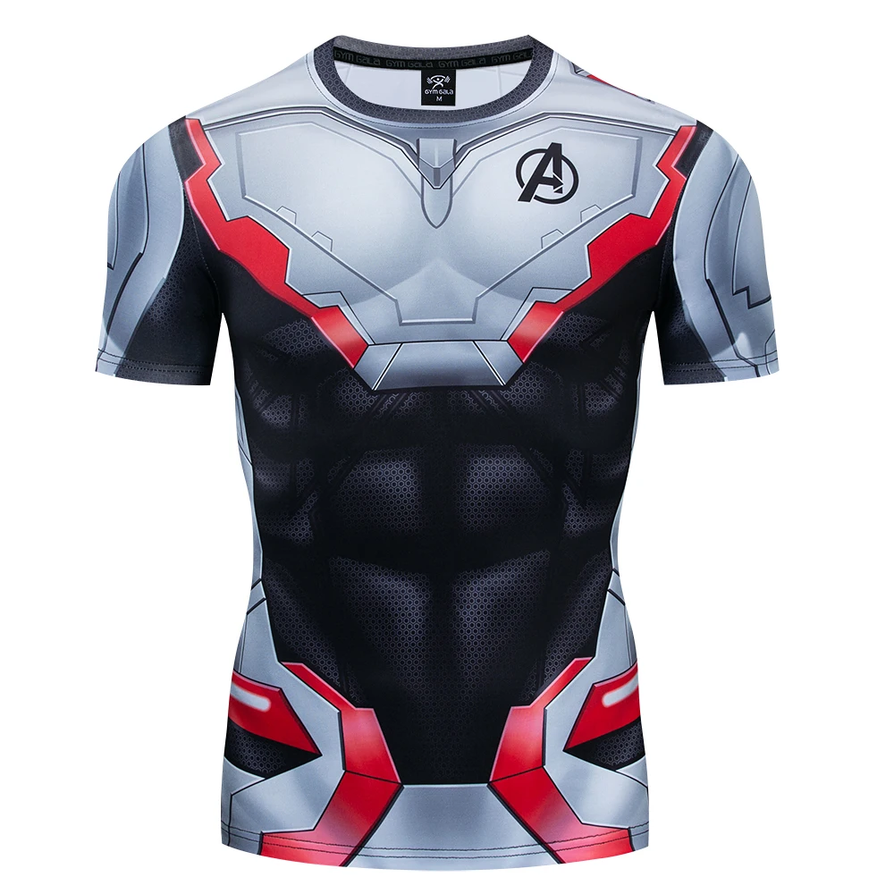 Quantum Realm Cosplay Premium Printed Costume Compression T shirt Fitness Gym Quick-Drying Tight Tops Kid Tees Men's sweatshirt