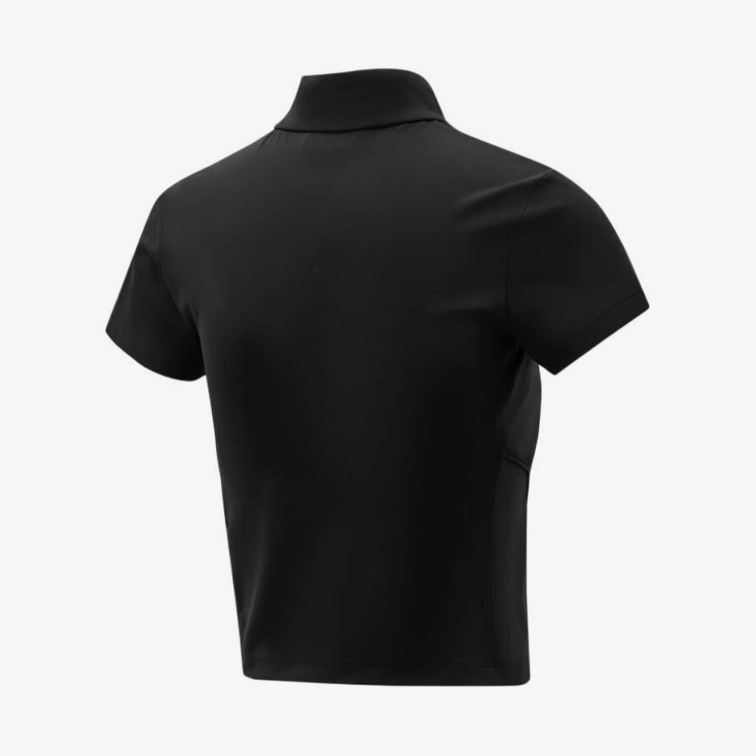 Adidas genuine FOS stand up collar zipper T-shirt women's black fit short sleeved shirt KS2747