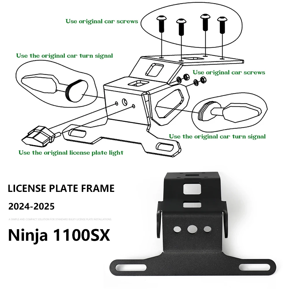

Motorcycle Rear Tail Stock Tidy License Plate Holder Tailstock Bracket FOR KAWASAKI NINJA1100SX Ninja 1100 SX 1100SX 2024 2025