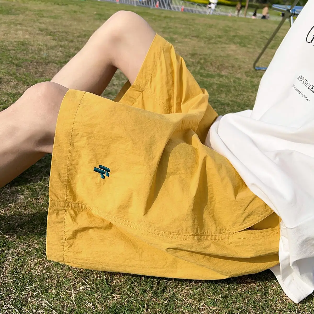 

Мужские спортивные брюки American Sle Four-Quarter orts Qui Dry, летние тренировочные повседневные спортивные штаны для фитнеса, пляжные, пятик...