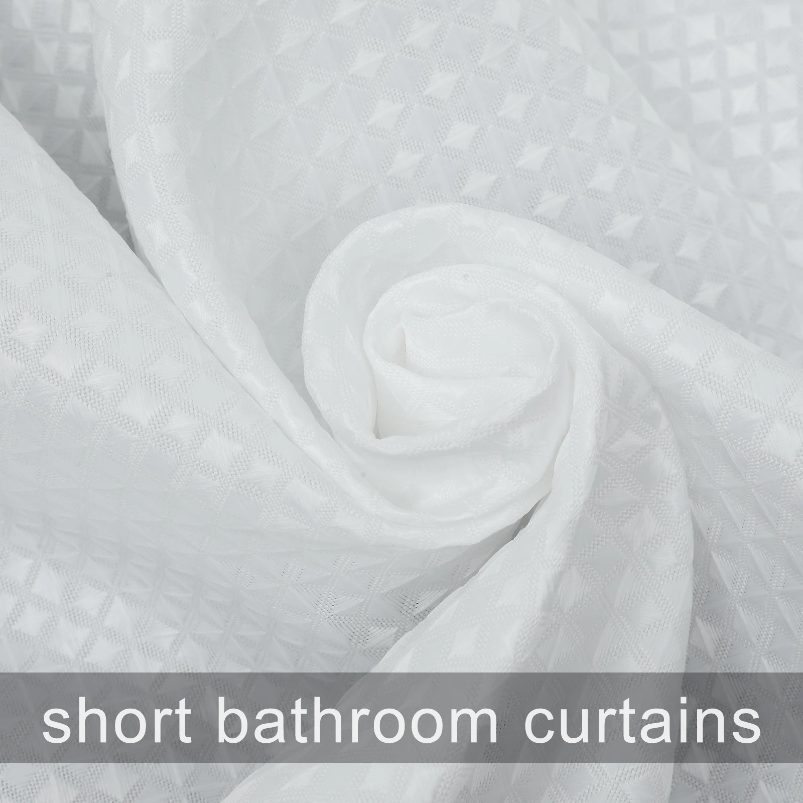 

Waterproof Shower Curtain Bath Curtains with Hook Plain Color Clear Heavy Duty Hooks Sliding Doors