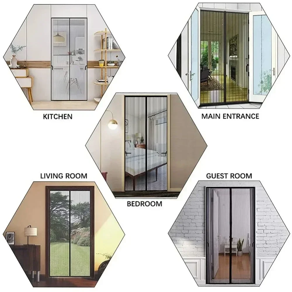 Anti-mosquito Net Window Magnetic Screen Door Curtains Automatic Closing 80/90/100 Cms Curtain Shades Home Textile Garden