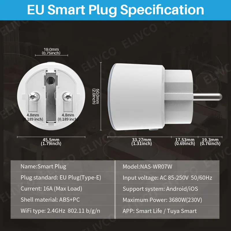 Tuya Wifi Smart Power French Plug 16A With Power Monitor Timing Smart Home Wireless Socket Outlet Support Alexa Google Home
