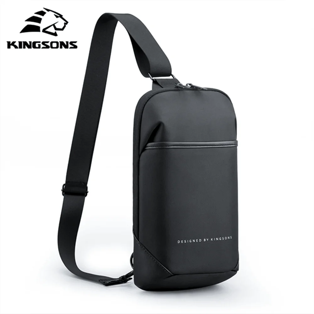 Kingsons Anti-Roubo Ombro Peito Bag, Saco de ombro Sling impermeável, Short Trip Messenger, Commuter Bag, City Walk Man Bag