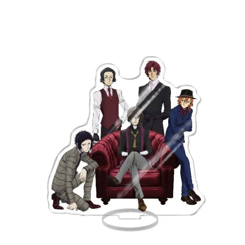 Stray Bungou Dogs 10th Anniversary Acrylic Stand Figure Anime Dazai Osamu Nakahara Chuuya Desktop Standing Plate Toys Gift 15CM