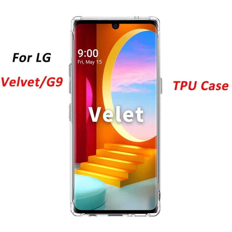 For LG Velvet G9 V60 V50 V50S V40 V30 Soft TPU Case Transparent Silicone Case for LG G9 Velvet Ultra Thin Clear Protective Cover