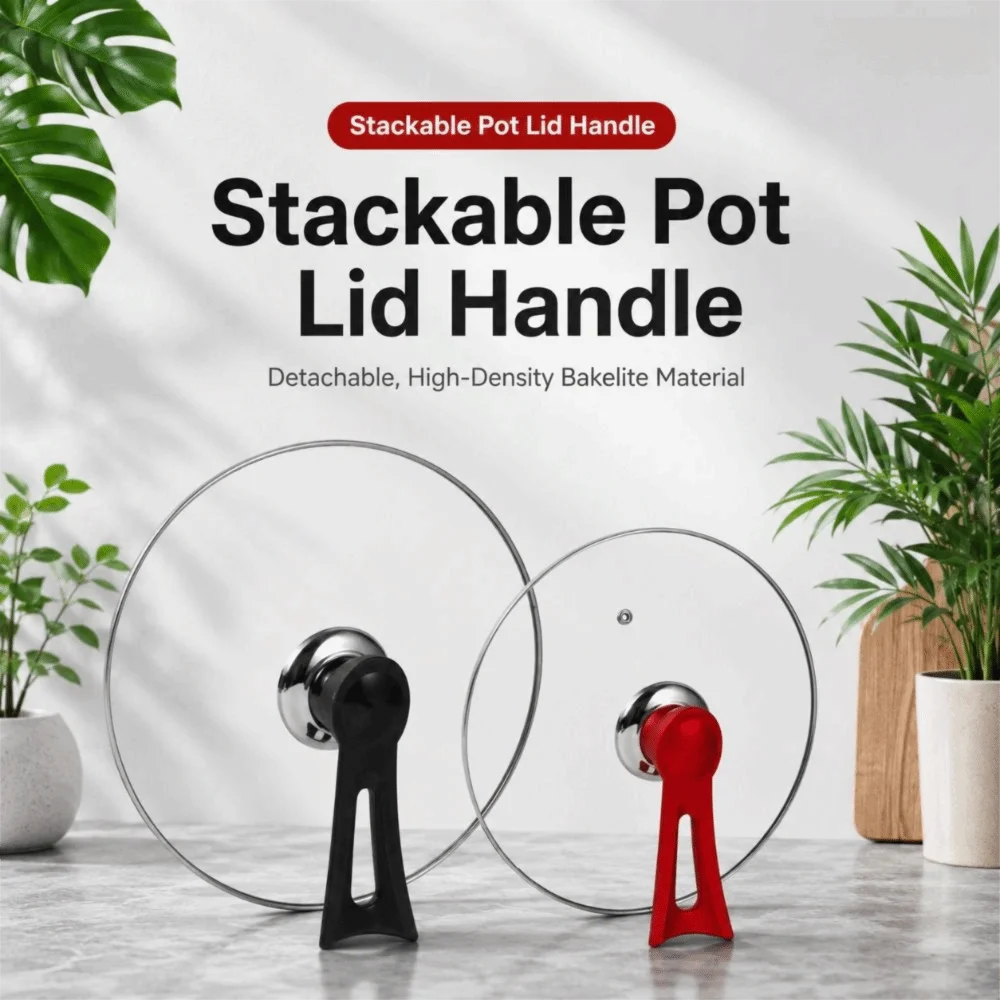 Heat Resistant Lid Knob Standable Design Universal Fit Lid Grip Bakelite Material Anti-scald Glass Lid Knob Stew Pot Matching