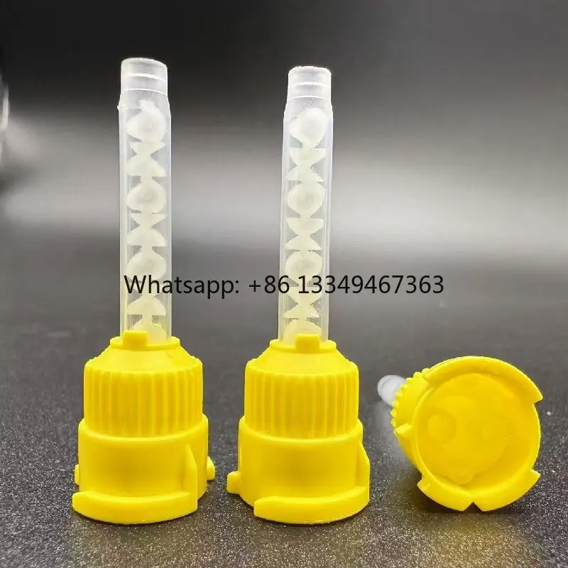 Durable Yellow Impression Mixing Tips Disposable Mixing Nozzles for Orthodontic & Restorative Use