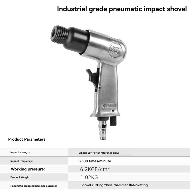 Outil de marteau pneumatique Neutravaillait c, déterminer l'air, poignée injuste industrielle, ciseau à air de type droit, outil de pelle, 150mm