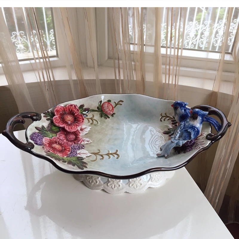 

Керамическое овальное украшение стола «Сорока Азалия» приема