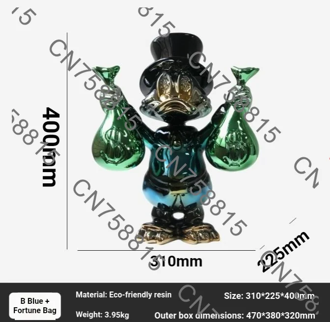 For Indoor Living Room, Trendy Toy Mickey & Donald Duck Ornaments, Minimalist Home Decor Resin Figurines, One Piece