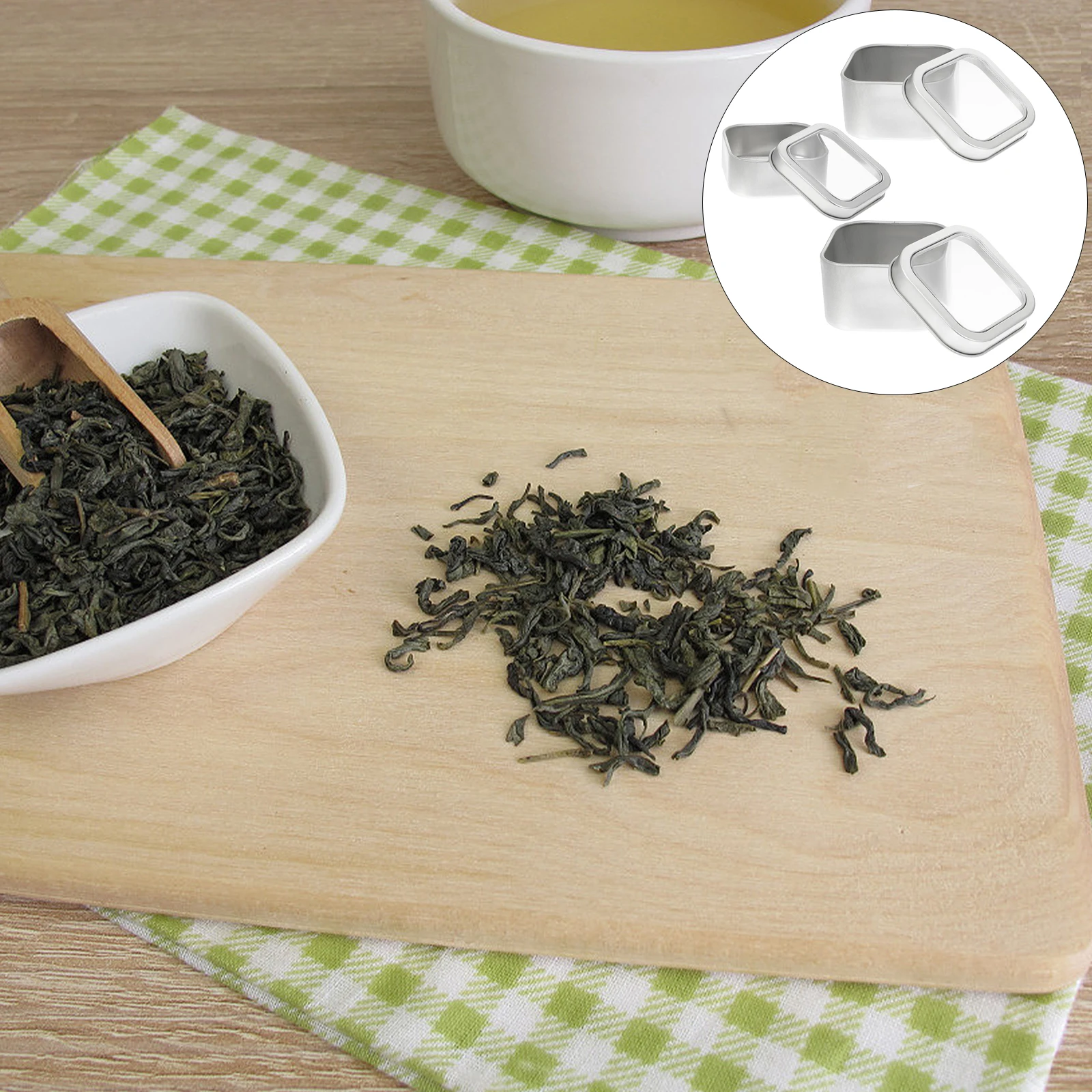 

Tin Aromatherapy Iron Can Square Container Empty Jar Storage Canister Candles Portable Size Moderate Capacity Tea Candy