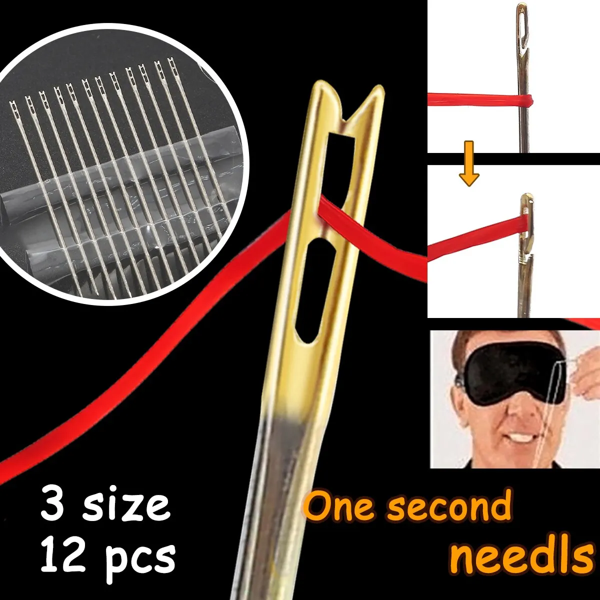 12 Blind Needles Steel Needles Hand Sewing Needles Four Each Embroidery Sewing Needles Hand Household Tools