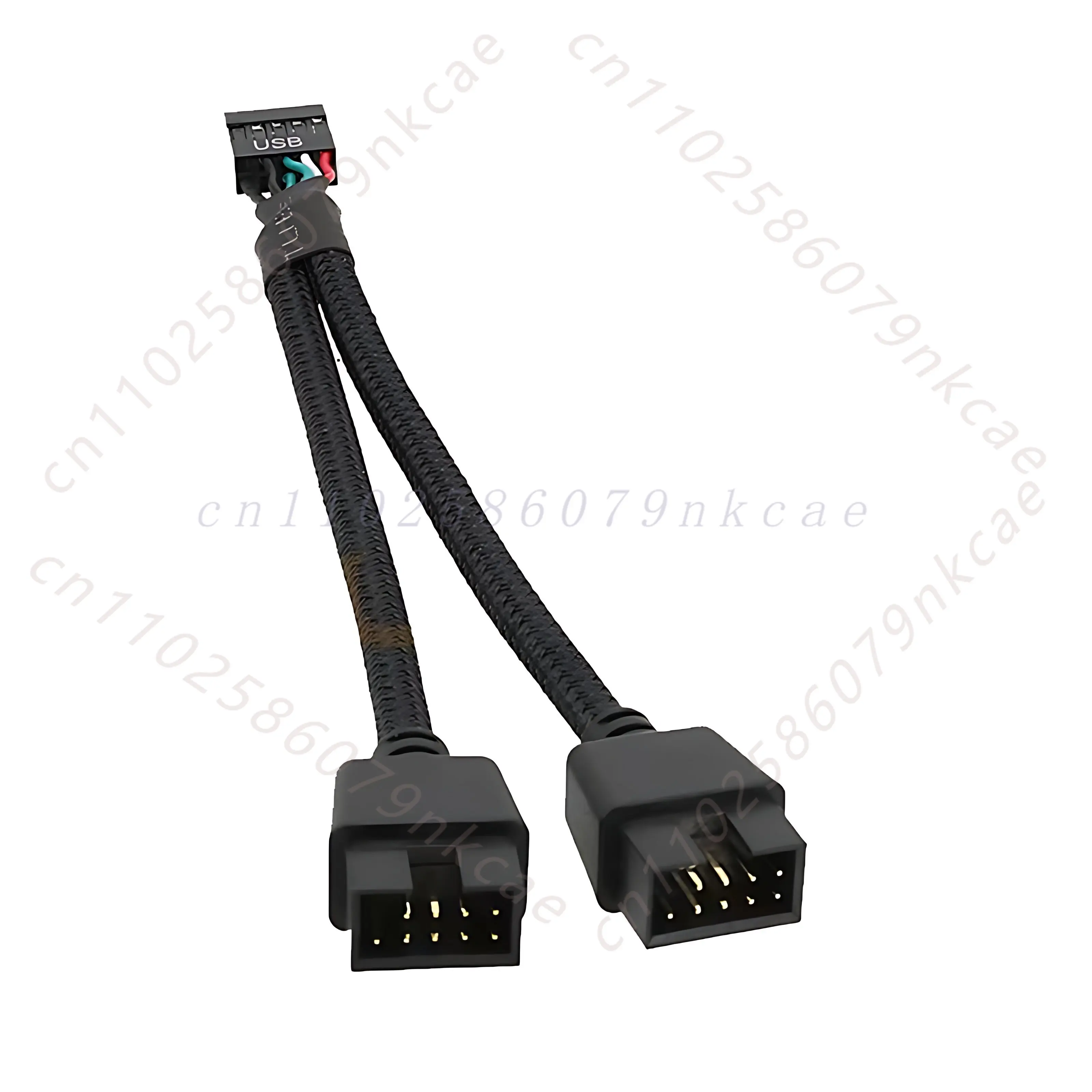 Motherboard USB 2.0 9 Pin Header 1 to 2 Splitter Extension Cable Dual 9Pin Male to Dual Female Port Multiplier for PC Case