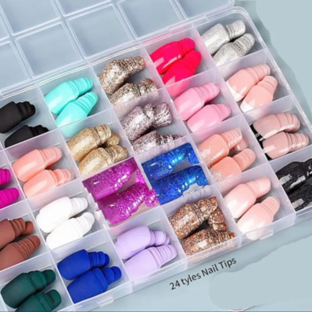 

24 цвета, 576 шт., квадратный пресс для ногтей, короткие глянцевые однотонные накладные ногти, многоразовые искусственные акриловые кончики, наращивание ногтей