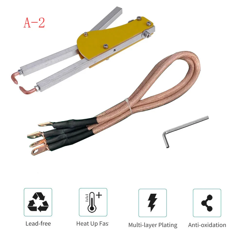 Imagem -05 - Ponto Soldagem Alicate Mão Titular Tocha Kit de Máquina de Solda Reparação de Bunda Cabo Soldado Eletrodo de Cobre Ponta Clipe 18650