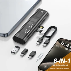 PD 60W Charer Cable Set Storage Box For iPhone 15 14 13 Pro Max Fast Charging Data Cable Case For Samsung S24 Xiaomi USB Adapter