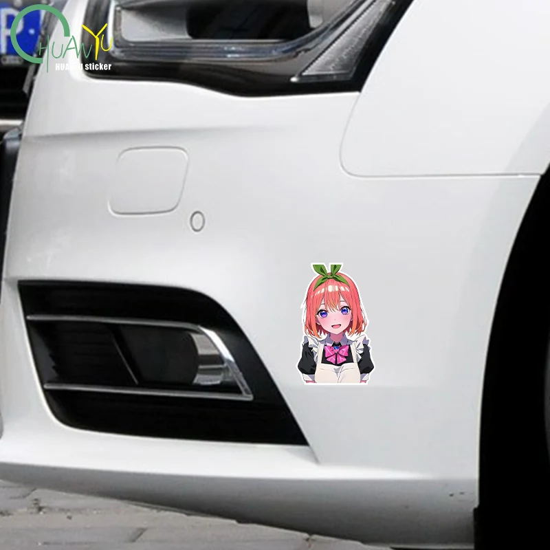 JDM Cute Girl Anime Car Sticker Car Sticker moto Bumper Car Window adesivo riflettente impermeabile adesivo per auto