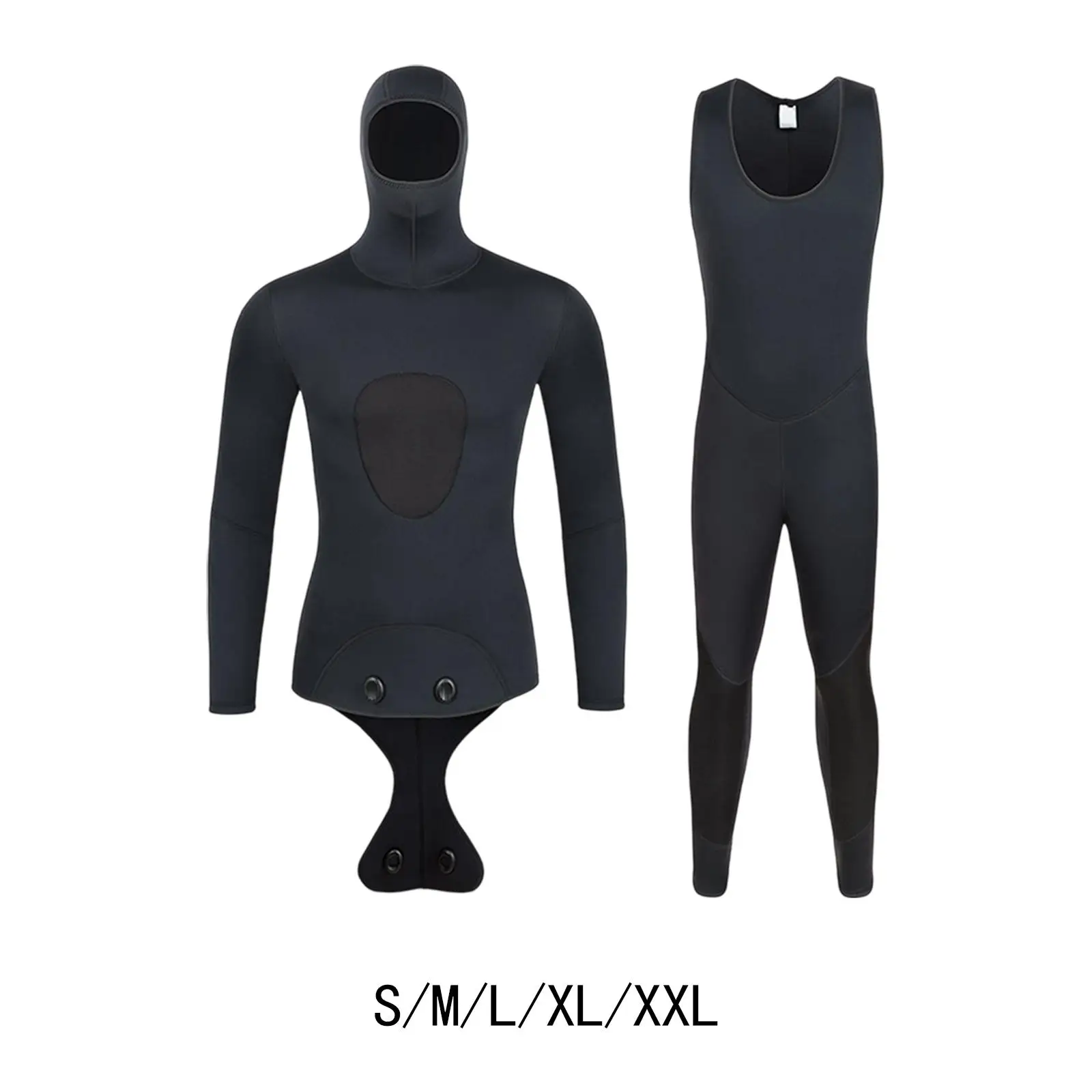 

Men Wetsuit Top Hooded Swimming Suit for Snorkeling Freediving Canoeing