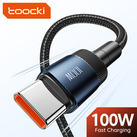 Toocki 100W USB Type C To USB C Cable PD Fast Charging Charger Type-C Wire Cord For Macbook Samsung Xiaomi USBC Cable 1M 2M 3M