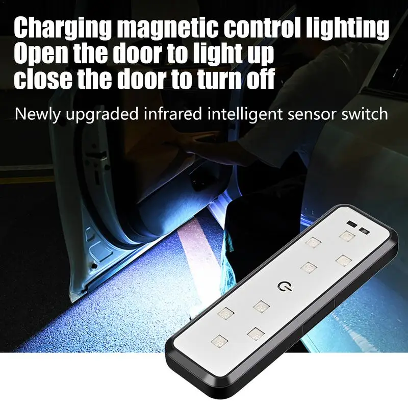 Car Door Safety Light Wireless LED Warning Signal Lights Car Interior Atmosphere Lights 7 Color Projector Lights Door Sill