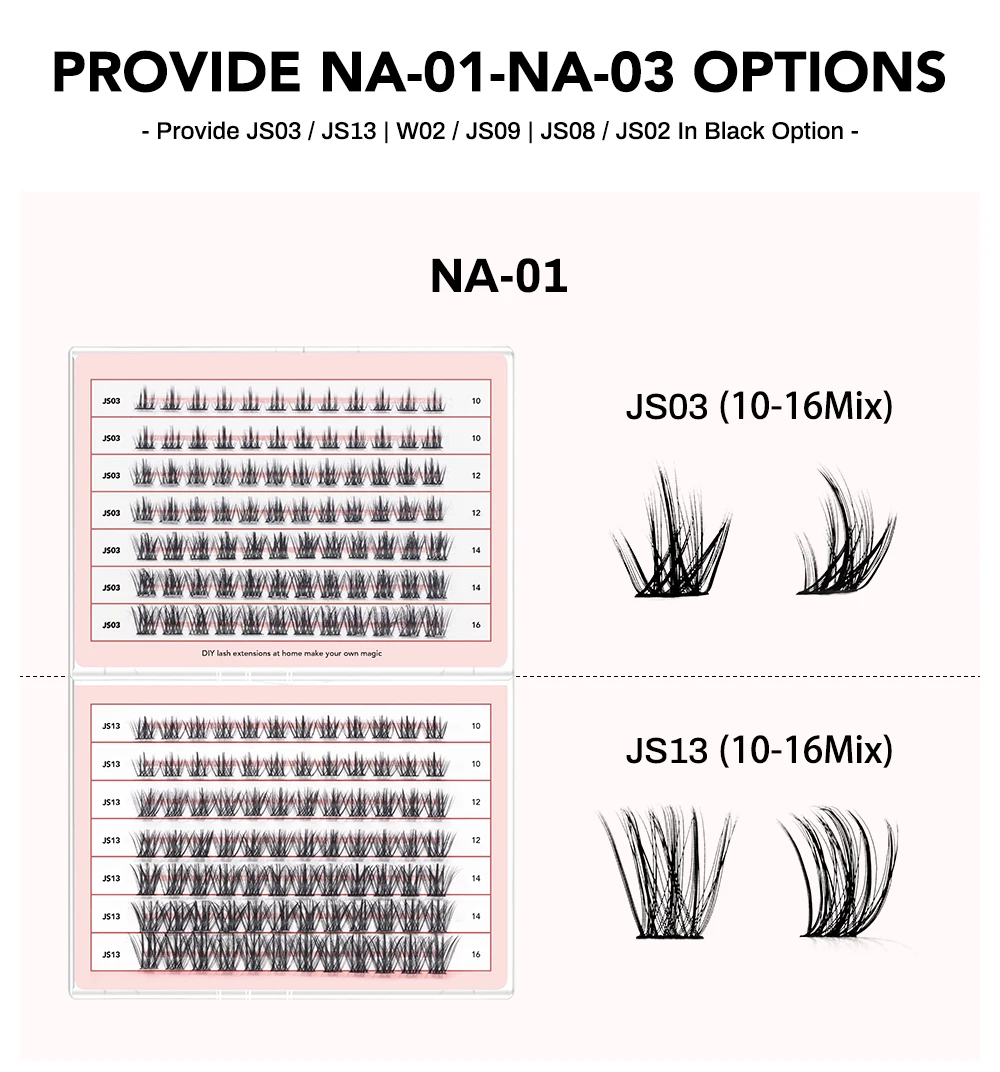 NATUHANA Cluster-Wimpern, DIY-Wimpernverlängerung, Mix-Stile, individuelle Wimperncluster mit Bindung und Pinzette für Selbstanwendungen – Detail 7