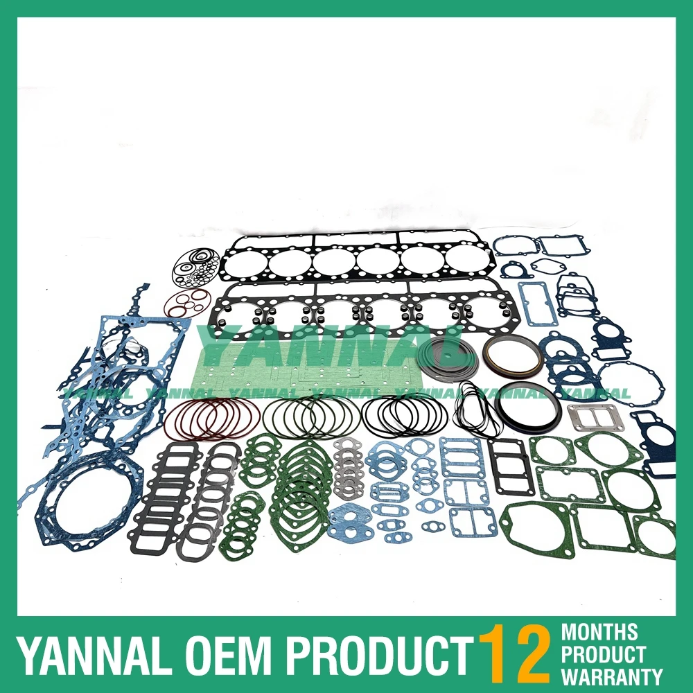 مجموعة حشية كاملة لأجزاء محرك حفارة كاتربيلر CAT3406 #2
